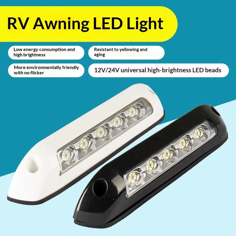 

【MO】Light Bar Caravan Accessories LED Awning Porch Light Caravan Interior Wall Lamps 12V/24V RV Van Trailer Exterior Lamp