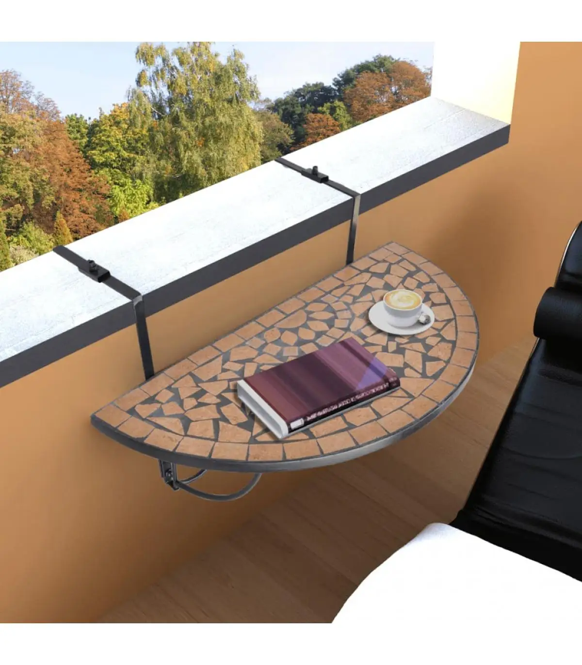 Garden tables terracotta mosaic hanging balcony table