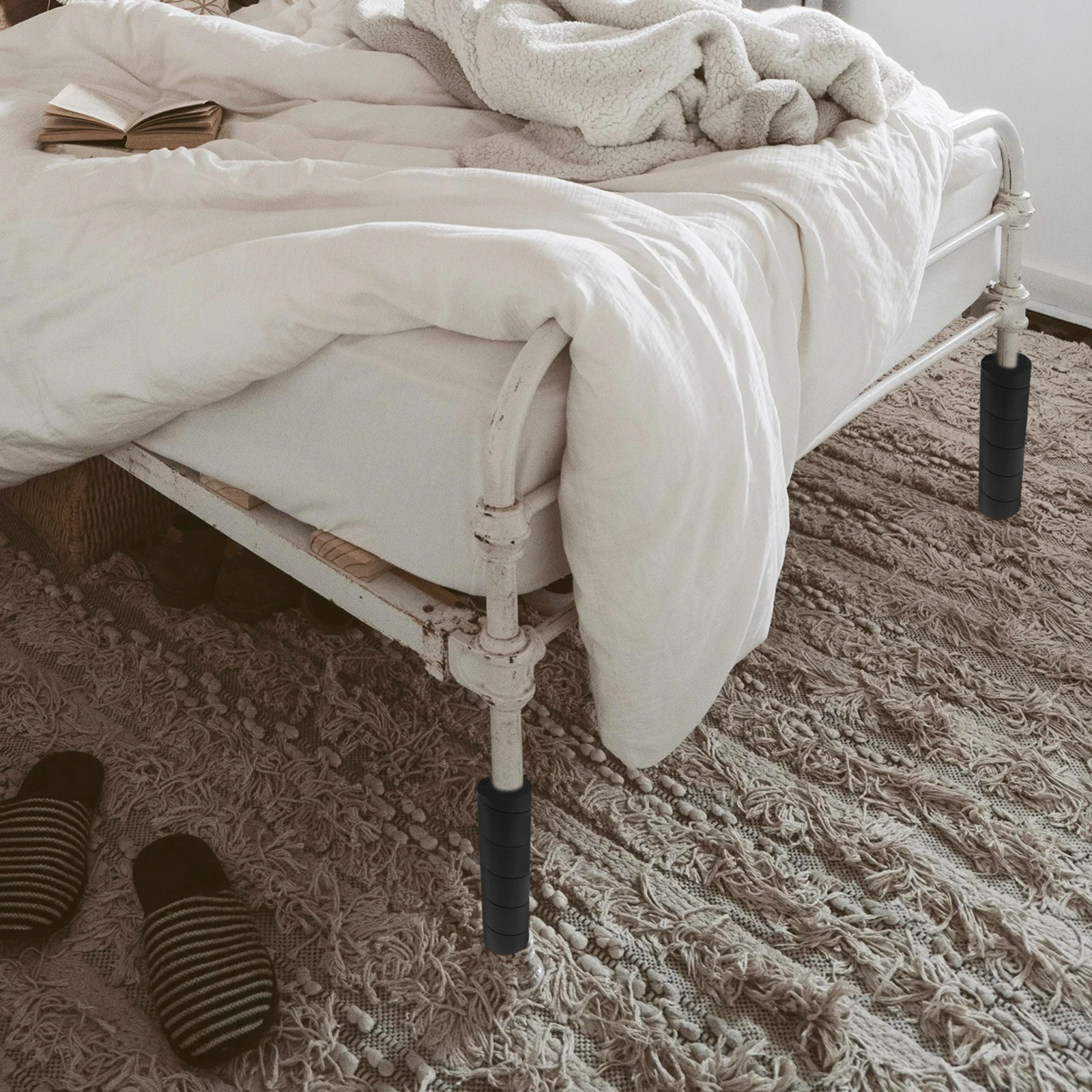

4 Pcs Other Fabric Soft Decoration Bed Frame Toe Protector Frames Foam Leg Covers