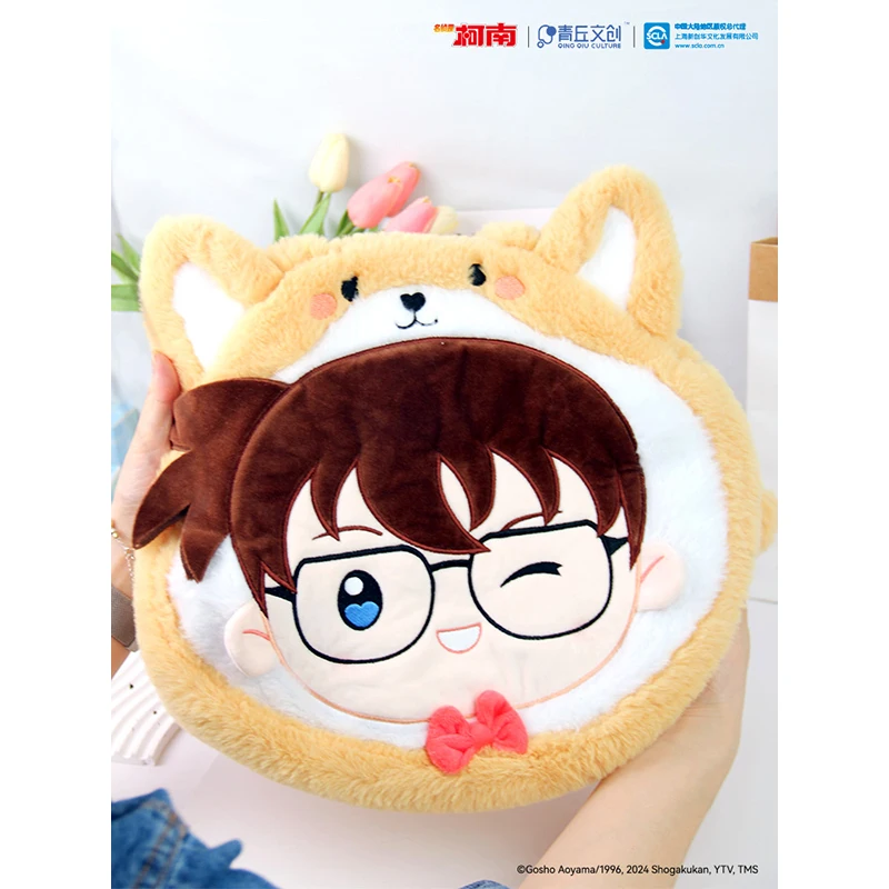 حقيقي المحقق كونان الدافئة لطيف الحيوانات الأليفة أفخم حقيبة كتف يده محشوة حقيبة ساعي فروي على ظهره Kawaii المشجعين الهدايا