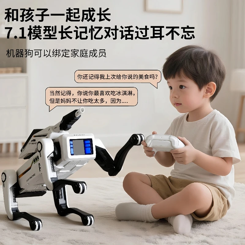 Ai Artificial Intelligence Robot Dog Mechanical Remote Control Conversational Electric Toys Voice Companionship Trendy Toys Gift