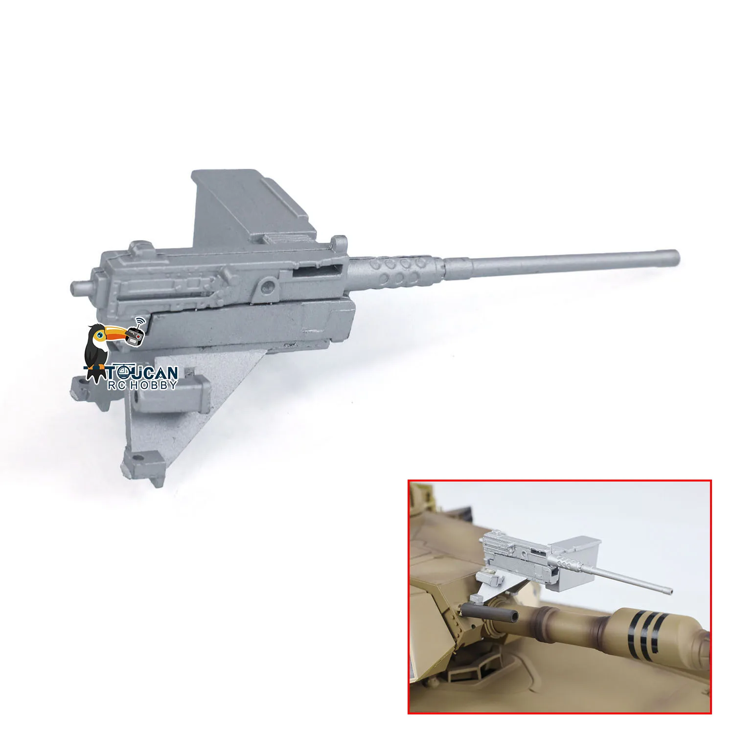 Upgraded Part 1/16 RC Tank Machine Gun for HENG LONG USA Abrams Remote Control Tanks 3918 DIY Accessories TH21298-SMT1