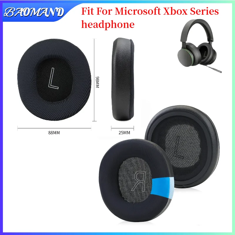 

Replacement Earpads for Microsoft Xbox Series Headset Headphones Leather Sleeve Earphone Earmuff