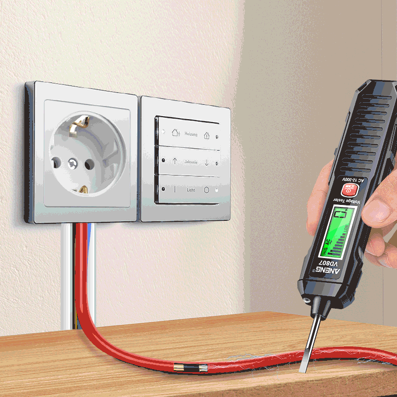 ANENG VD807 Ein-Wort-Induktion, tragbar, 50/60 Hz, intelligenter elektrischer Stifttester, NCV-Sensor, AC 12–300 V, berührungslose Drahtdetektor-Werkzeuge – Detail 1