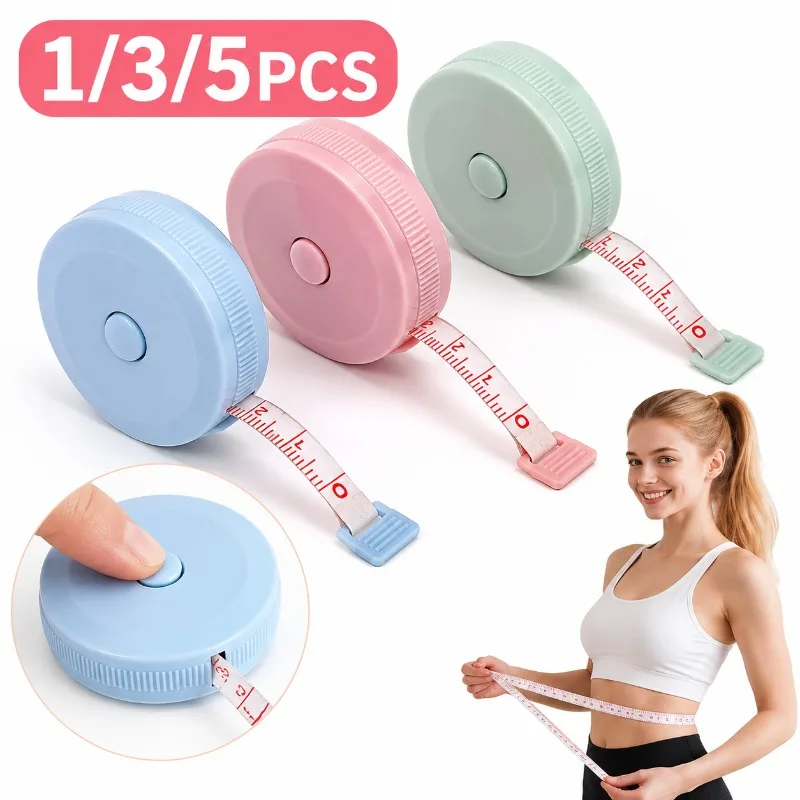 1/3PCS Retractable Soft Tape Measure Double Sided Body Measuring Tape Portable Sewing Tape for Clothes Measurement