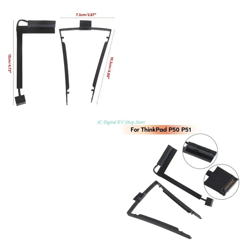 

E74D Right Hard Drive Cable Connector with HDD Caddy Tray for Thinkpad P50P51