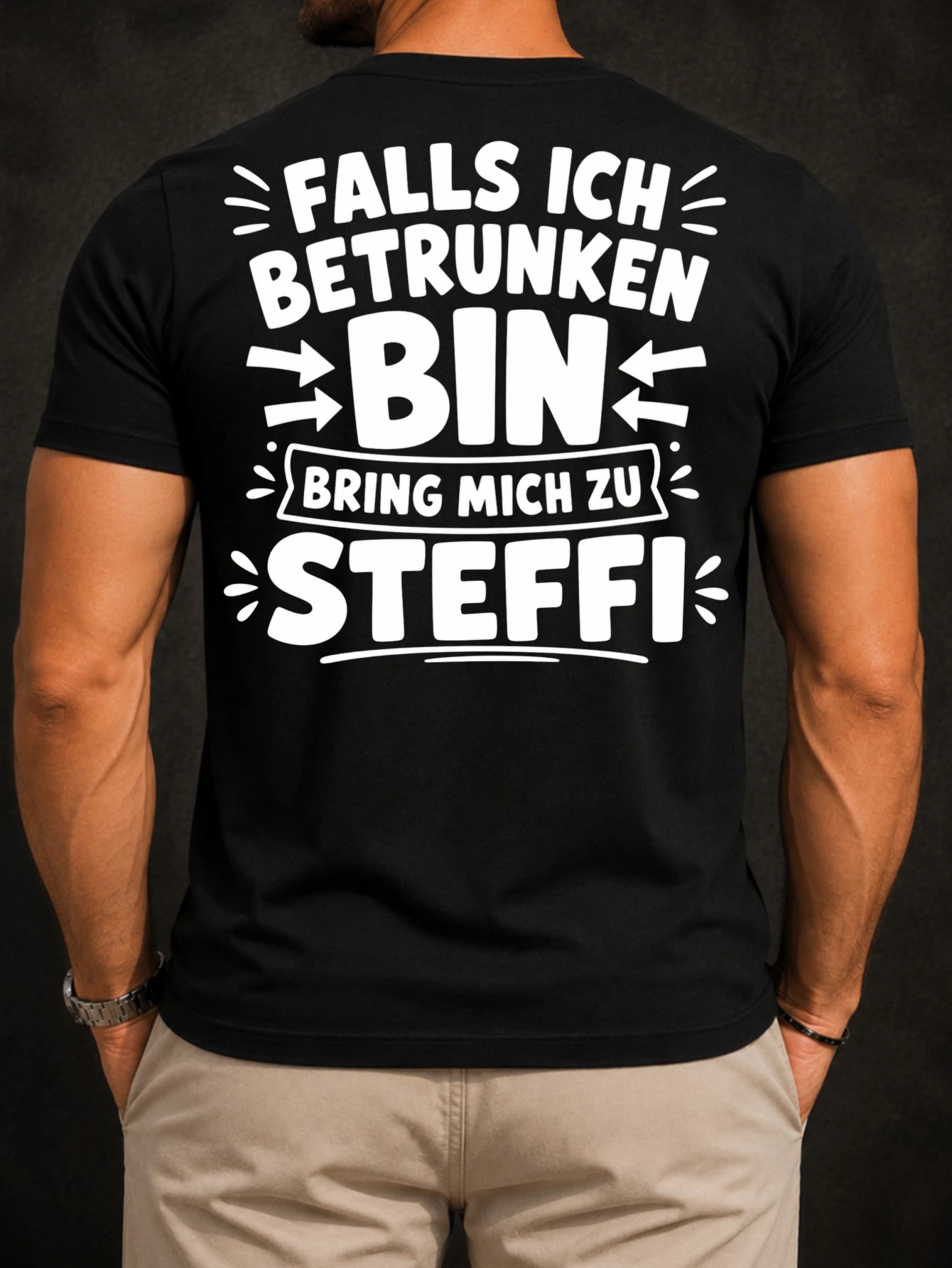 Steffi Drunk Return Arrows Tee GermanFalls ich betrunken bin bring mich zu Steff words with arrow  Unisex All T-Shirt