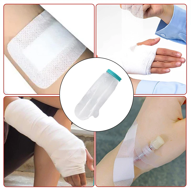 Protector de ducha de manga impermeable para adultos, vendaje de yeso, cubierta de línea de brazo superior Universal, Protector de baño sellado reutilizable