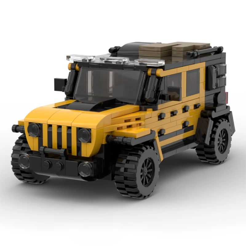 

449 шт. MOC автомобильная серия Jeep Wrangler Sunchaser внедорожный стиль, имитация дизайна, модель «сделай сам», строительные блоки, игрушки на день рождения, подарок