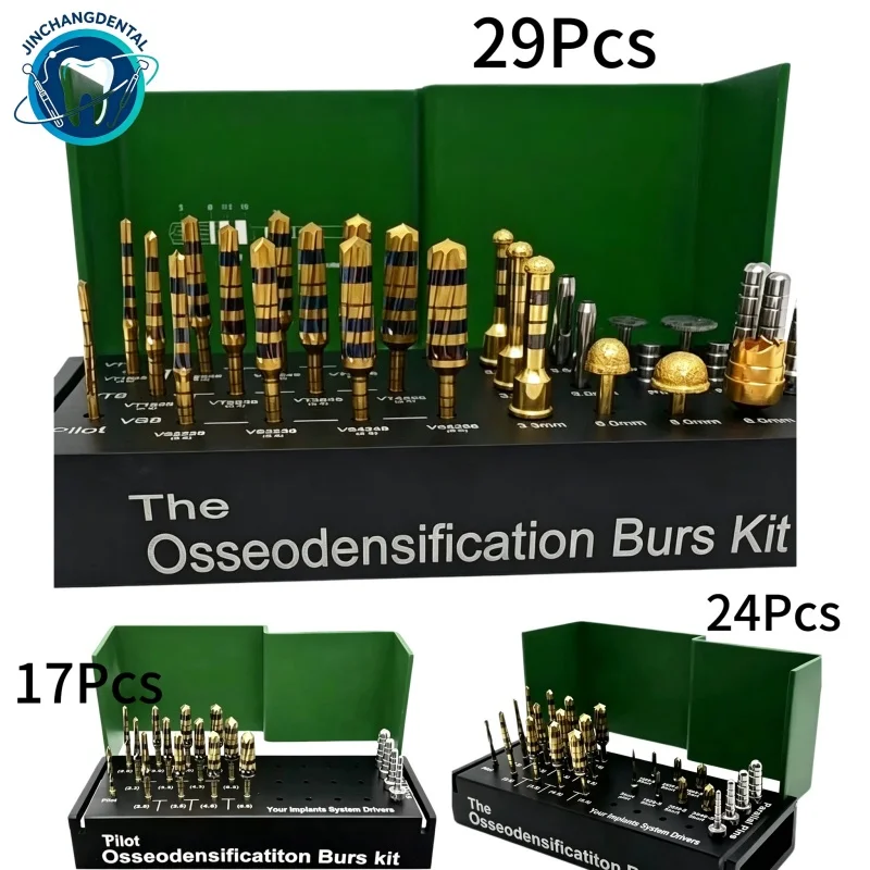 Dentist Osseodensification Burs Kit Implant Drill Long Short Ridge Expansion Bone Cutting Drill for Surgical Dental Alveolotomy