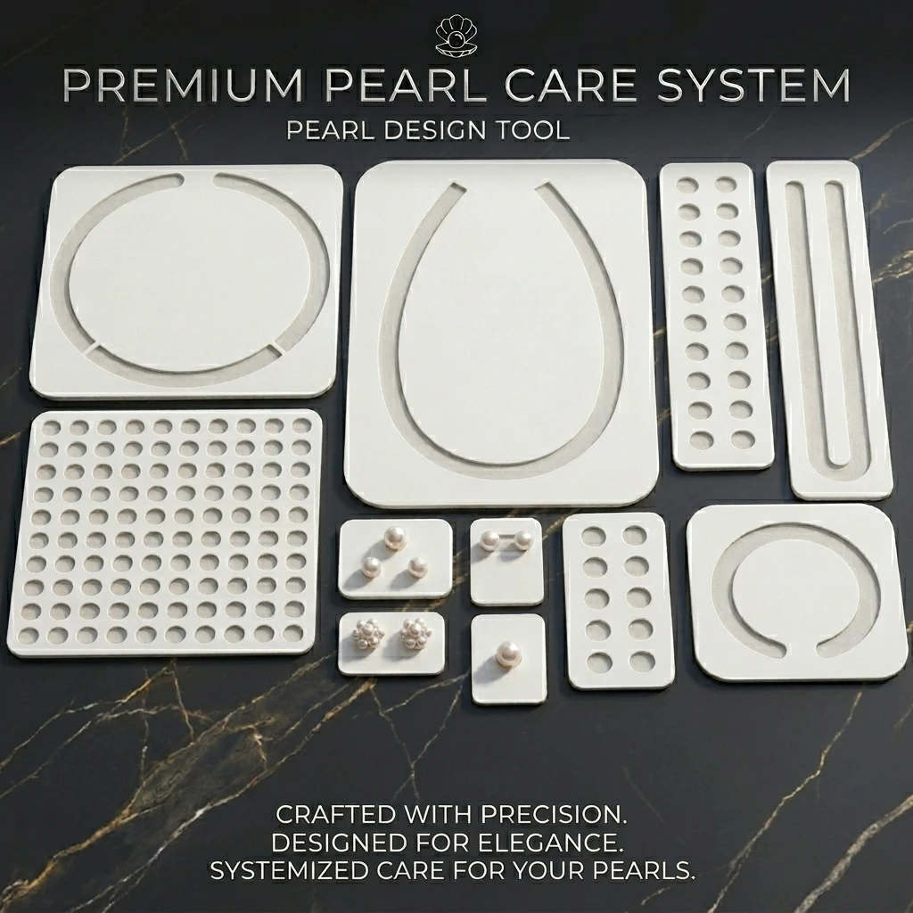 

Professional Acrylic Pearl Display & Sorting Board for Jewelry Design Earrings Necklace Pairing Plate for Loose Pearl Layout Pad