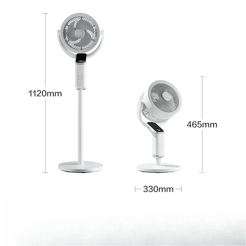 مروحة توزيع الهواء التوربينية - شفرات دوامة ذات 18 سرعة مع شاشة تحديث الأيونات السالبة موفرة للطاقة فائقة الهدوء للاستخدام على الأرض/المكتب