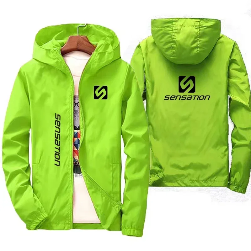 New high quality men's jacket Windbreaker Spring autumn hooded mountaineering bike large size waterproof coat raincoat