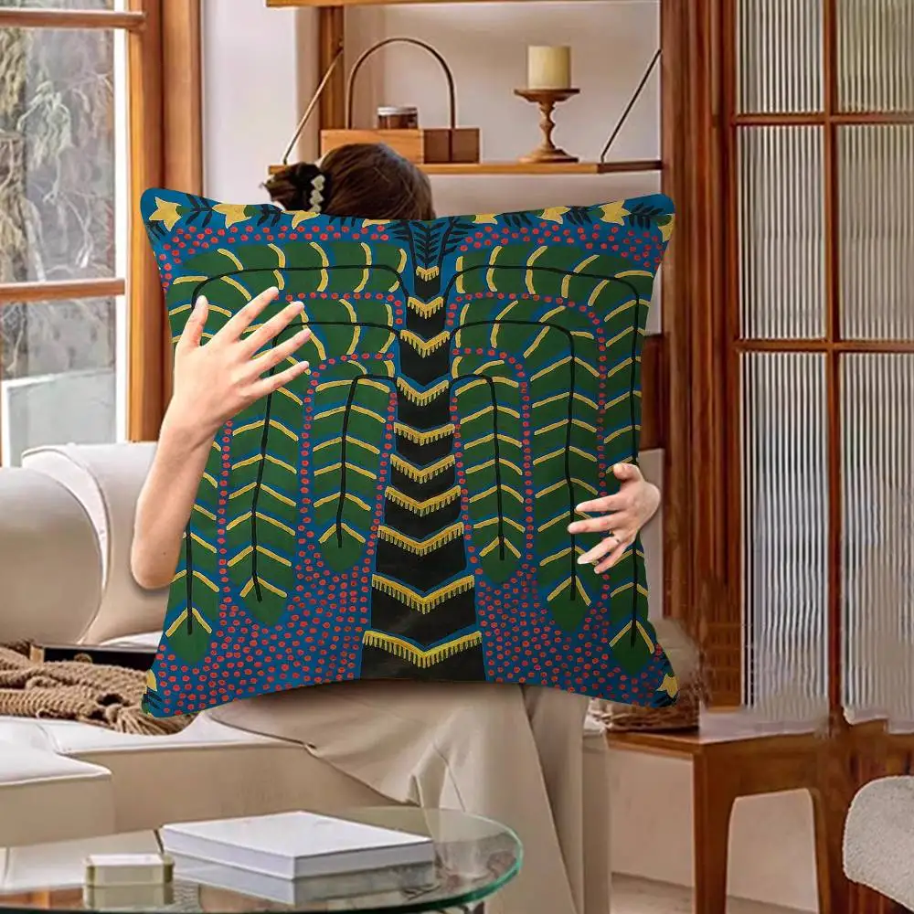 Altes Ägypten, abstrakter, farbenfroher Tiger- und Leoparden-Kissenbezug, Auto-Kissenbezug für Sofa, Auto, Weihnachtsgeschenk, 40 x 40 cm, 45 x 45 cm – Detail 22