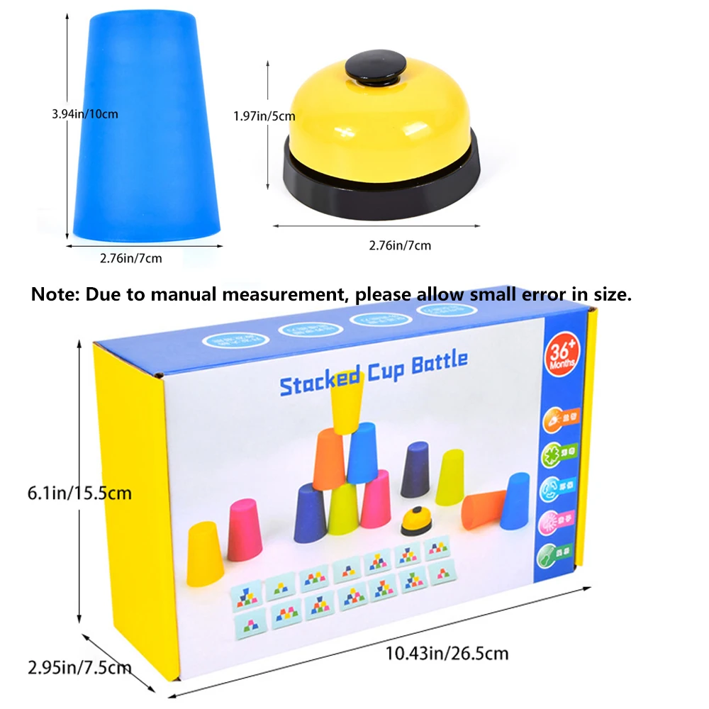 مكدسة كأس معركة للأطفال ، لعبة تفاعلية الوالدين والطفل ، متعة التراص لعبة ، هدية عيد الميلاد