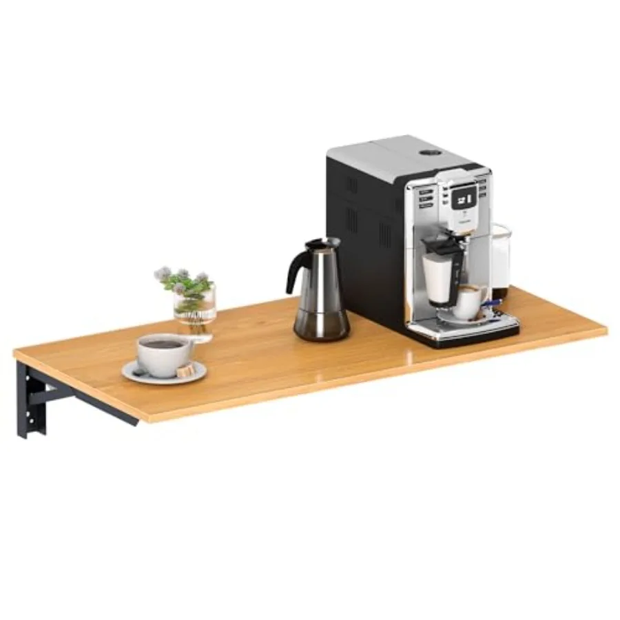 Wall Mounted Table - Heavy Duty Small Fold Down Desk Length 36" Width 20" Perfect Addition to Garage and Shed/Home Office/Laund