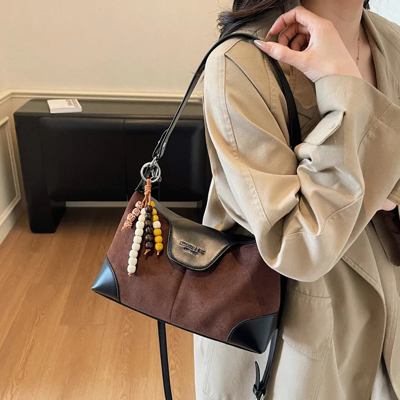 

​ ​ Роскошная нишевая сумка подмышки, женская осенне-зимняя винтажная повседневная сумка через плечо, профессиональная пригородная сумка высокого качества ​