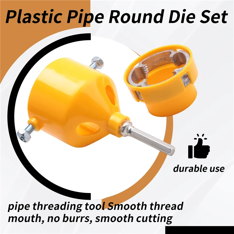 A04G-PPR Drill Bit Pipe Threader Plumbing Tool Kit With PVC Pipe Threader Plastic Pipe Round Die Set Plumbing Repair Tools