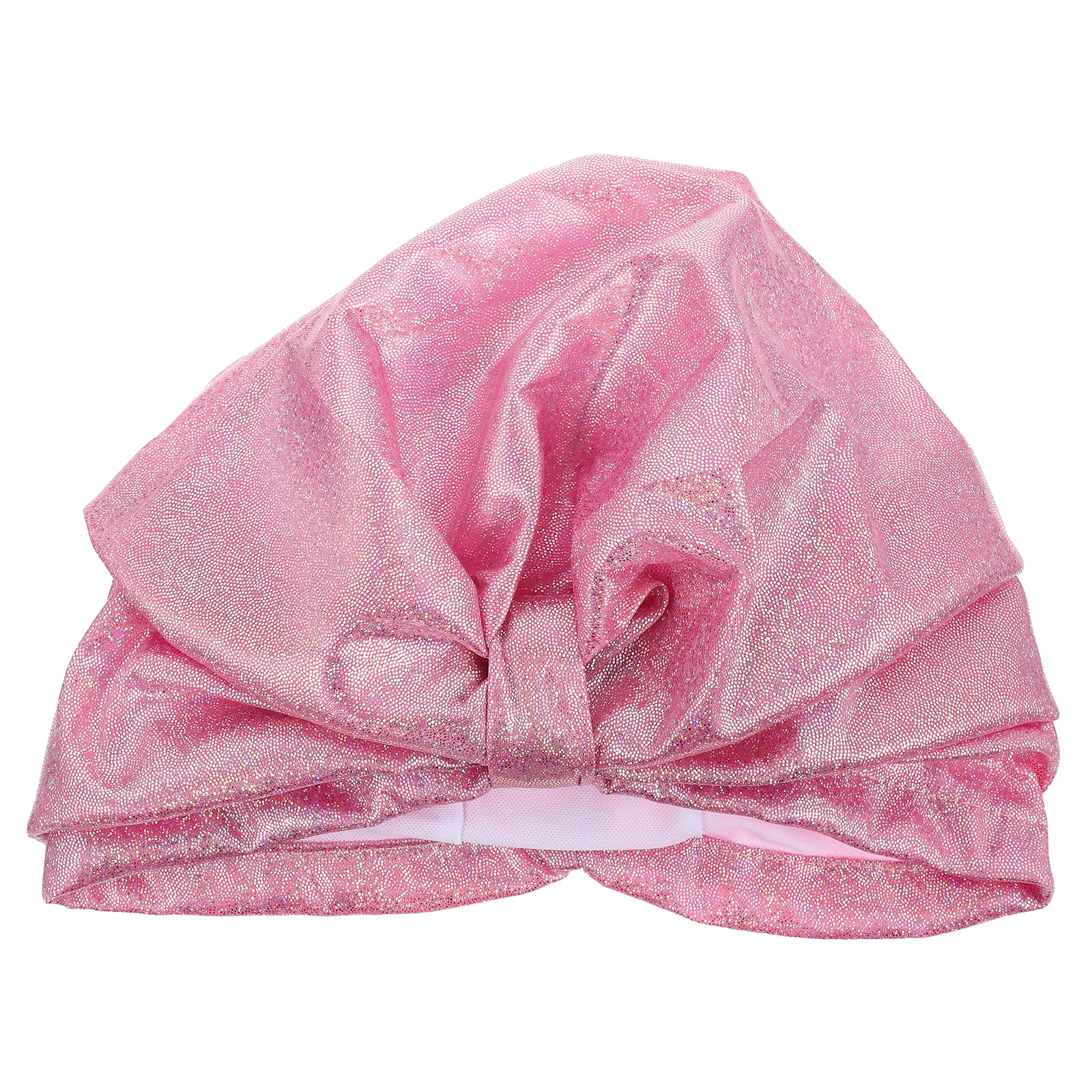 

Women Swimming Caps Lightweight Nylon Waterproof Swim Hat Pink Bathing Hair Protection Elastic Turban Style Ladies Swimwear