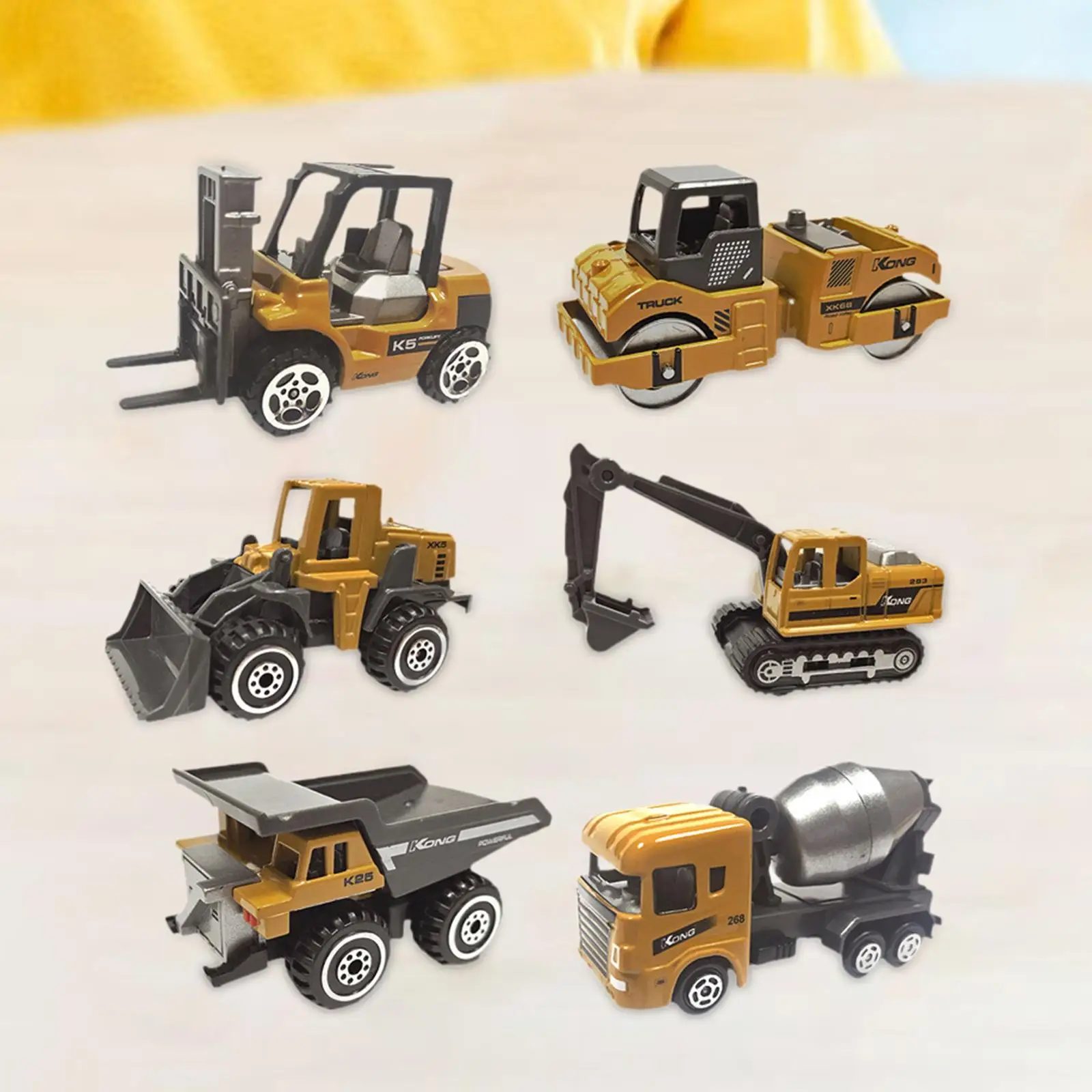 Forklift Model Construction Vehicle Toy Realistic Educational Toy Bulldozer Toy