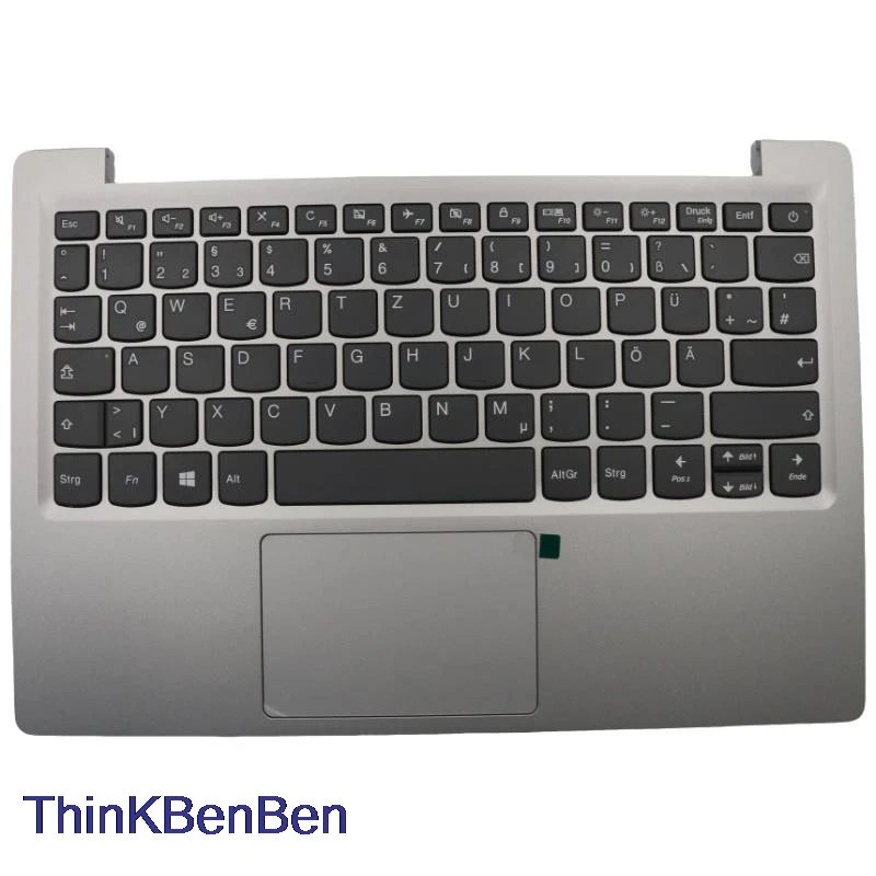 

DE German Gray Keyboard Upper Case Palmrest Shell Cover For Lenovo Ideapad S130 130S 11 11IGM 120S 11IAP Winbook 5CB0R61174