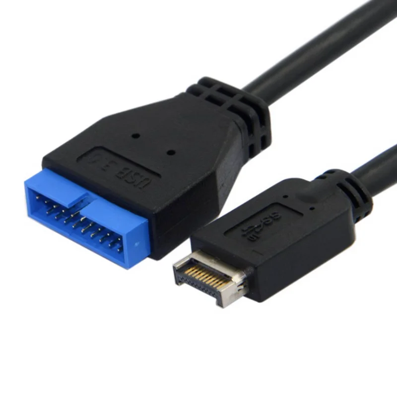 USB 3.1 Type-E Male to IDC20P Male Adapter Cable,20 Pin Extension Cable for Computer Motherboard 20cm