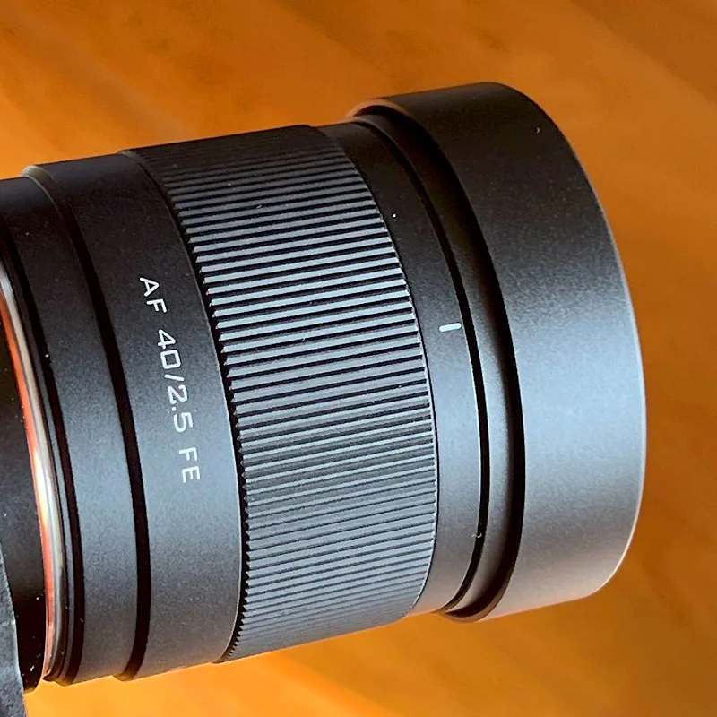 Diseño para Viltrox 40mm F2.5 25mm F1.7 35mm F1.7 56mm F1.7 Parasol cuadrado de metal de bayoneta con tapa de metal gratis