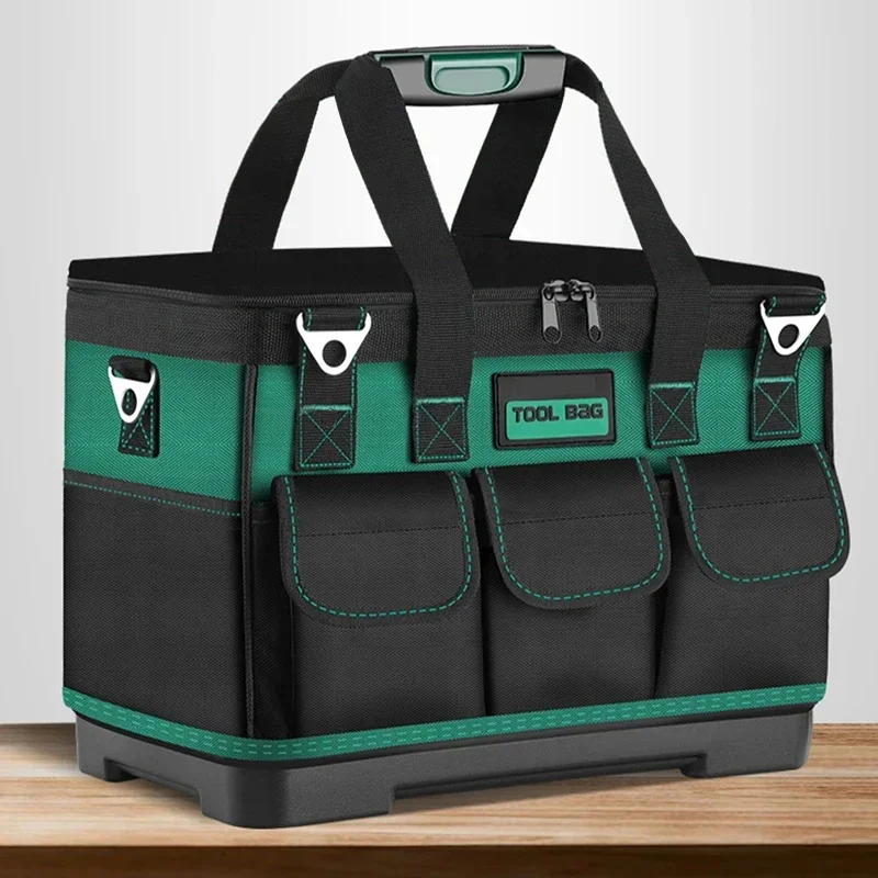 Upgrade 23inch Heighten large capacity Tool Bag Thickened 1680D Oxford Waterproofed Wear-Resistant Electrician Storage Toolkit