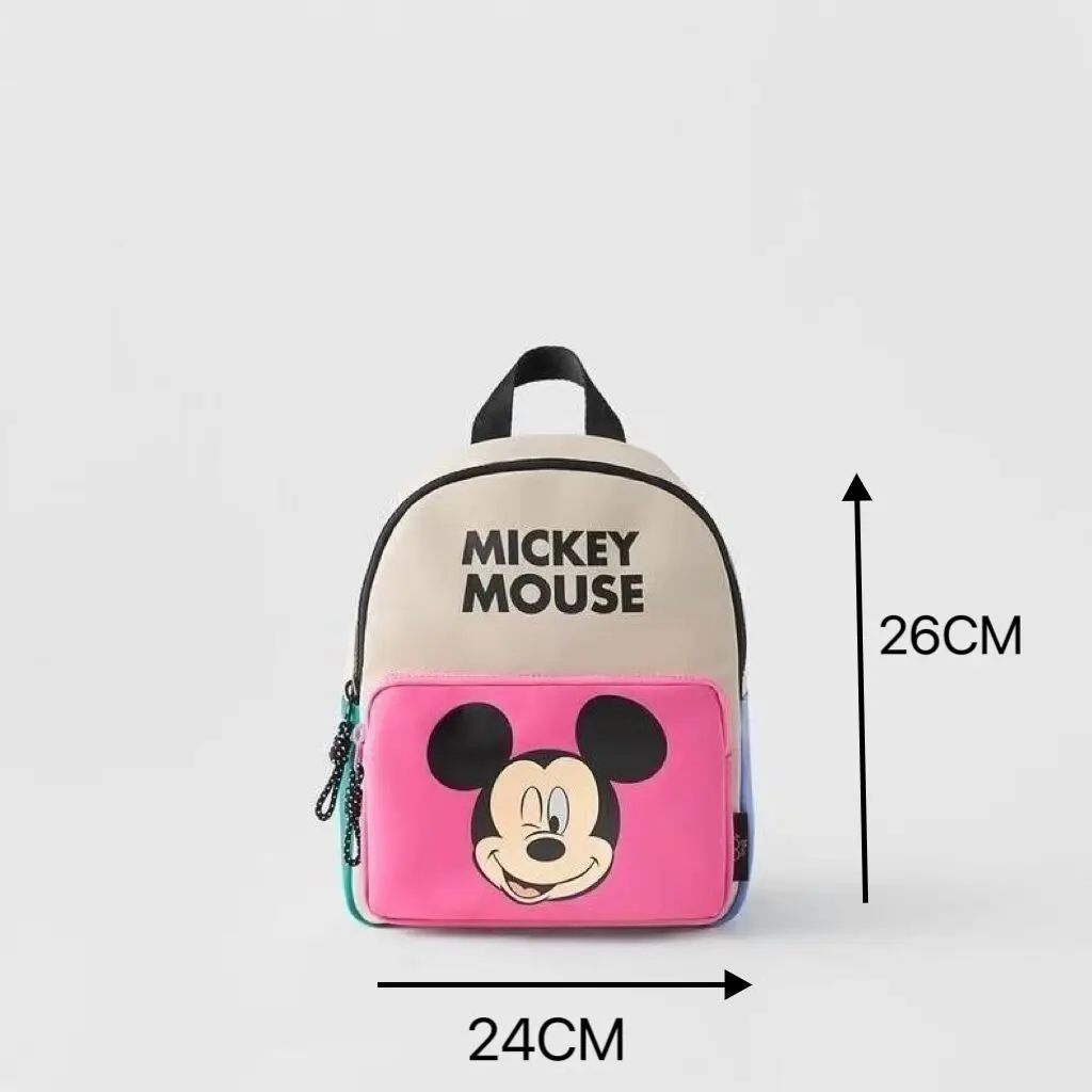 Disney Brand Printed Backpacks Mickey And Minnie Cartoon Kids Girls Two-shoulder Bags Summer New Cute Small Schoolbags Toddler