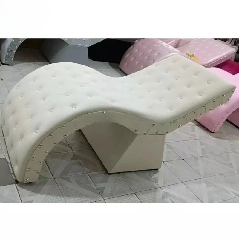 

*Beauty salon with modern body massage curve eyelash pattern embroidery body bed