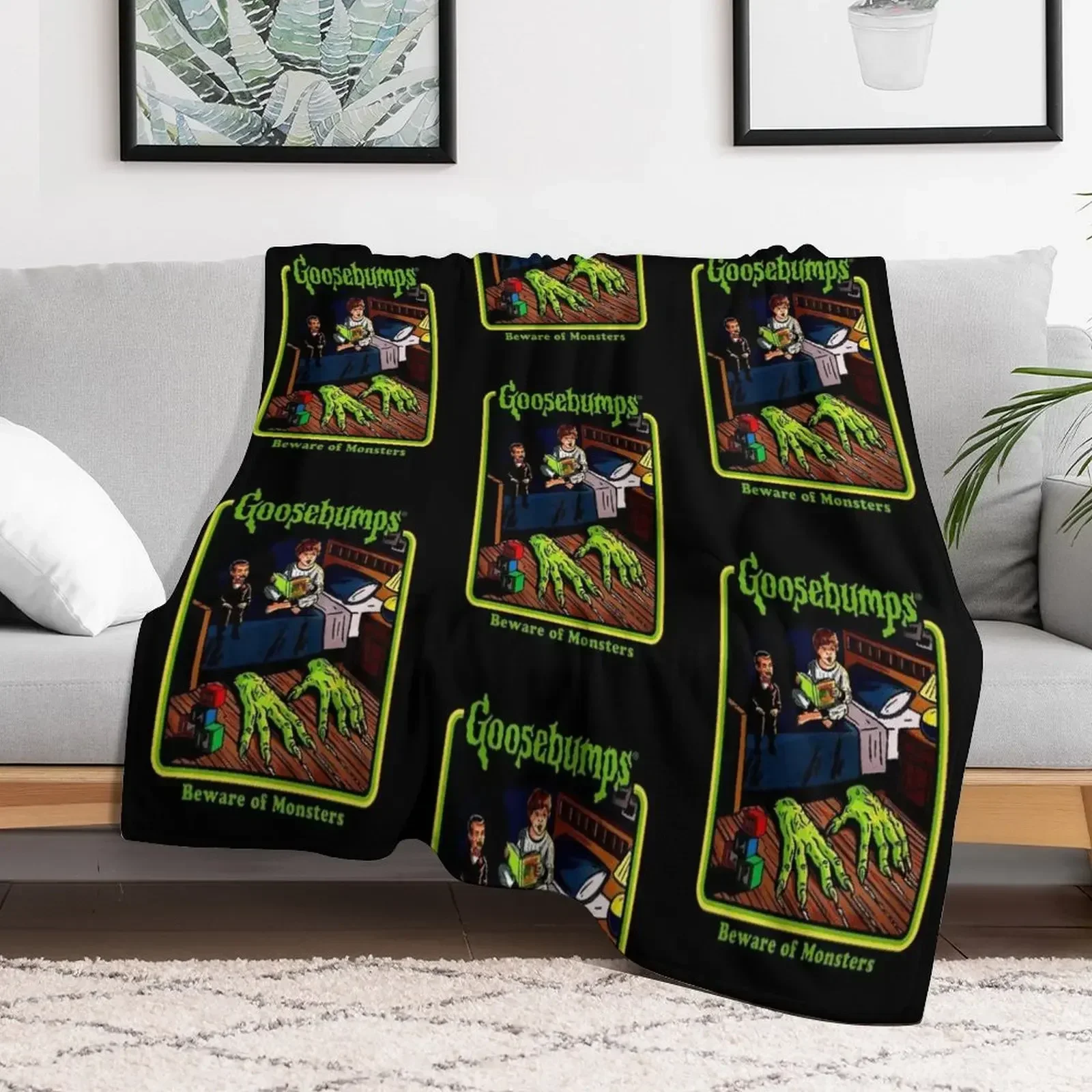 Goosebumps Bedtime Retro Scary Throw Blanket Decorative Throw Sofas Blankets