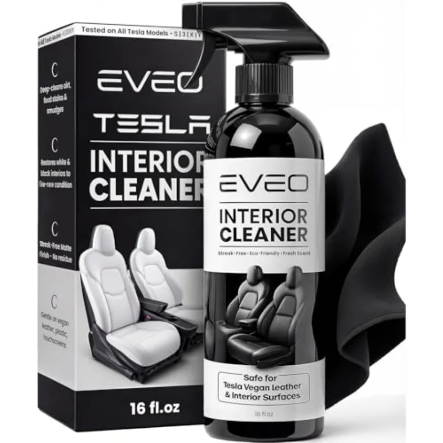

TESLA Interior Cleaner Kit - 16oz Tesla Model Y Juniper Accessories and Tesla Model 3 Accessories Tesla Seat Cleaner, Car Inter