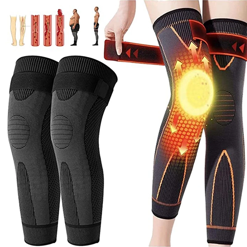 Full Leg Compression Sleeves Knee Braces Protector Suporte para Esporte Halterofilismo Artrite Artrite Articulação Alívio Da Dor Muscular Rasgo