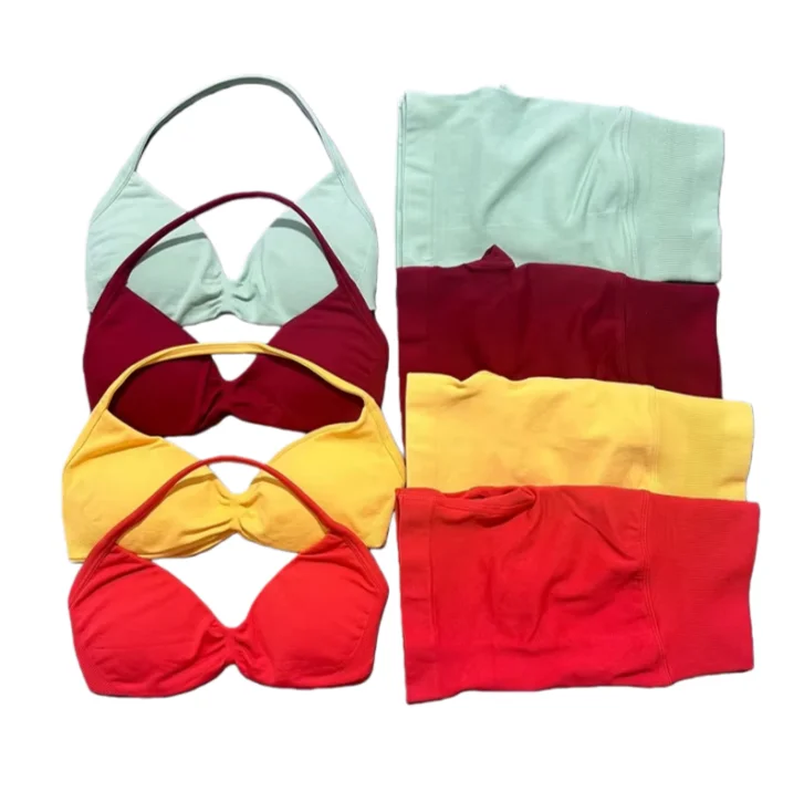 

2-piece Yoga Exercise Suit Women's Yoga Tank Bra High Waist Curved Buttocks Fitness Shorts Suit Fitness Running Exercise Suit