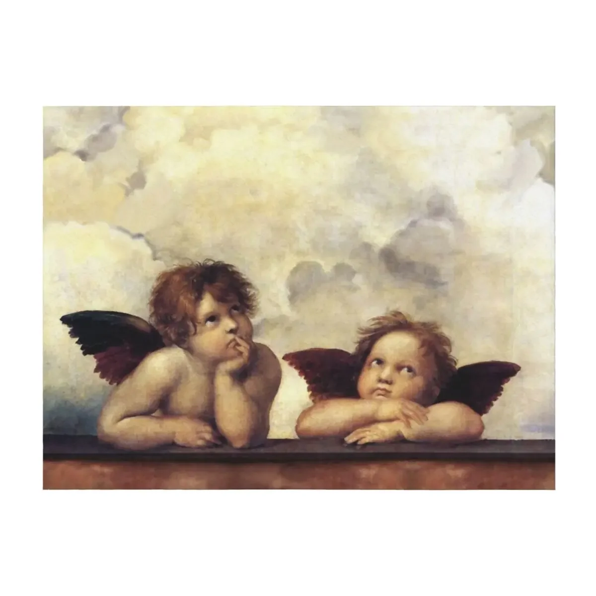 

RENAISSANCE ANGELS Winged Cherubs Throw Blanket Cute Plaid Thermal Picnic Bed linens Blankets