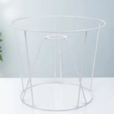 

Lampshade Frame Ring Replacement Iron Wire Cage Durable DIY Lampshade Supply Pendant Ceiling Light Frame Vintage Metal Bulb
