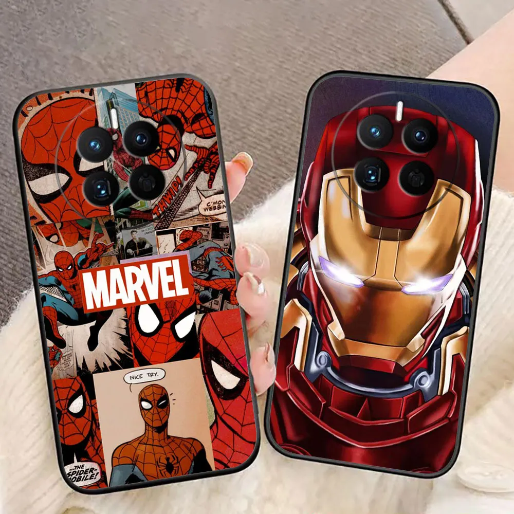 Marvel Iron Man Spider-man Cover Phone Case For HUAWEI P50 P40 P30 P20 P10 P9 P SMART MATE 30 20 20X 10 Pro Lite Case Funda