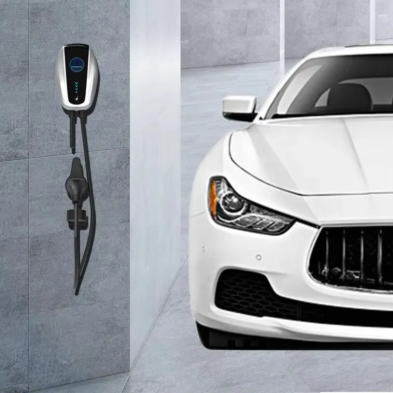 IP54 Natural Cooling Rental Electrical Car Charger 7KW 32A AC Hotel Bus Taxi Wall Mounted Charger