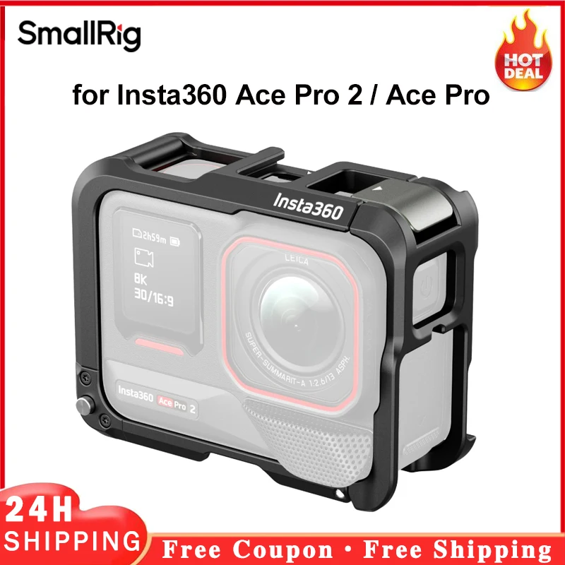 SmallRig Utility Frame for Insta360 Ace Pro 2 / Ace Pro Action Camera Protective Case Quick Release with Cold Shoe Mount 5000