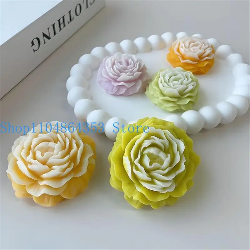 

652F Epoxy Handmade Peony Flower Mold for DIY Soap Decorations