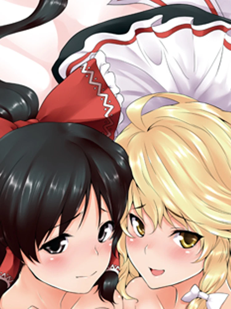 Reimu Hakurei/Marisa Kirisame Anime Dakimakura Pillow Cover Double Sided Print Hugging Body Pillow Case Multi Size 120-180cm