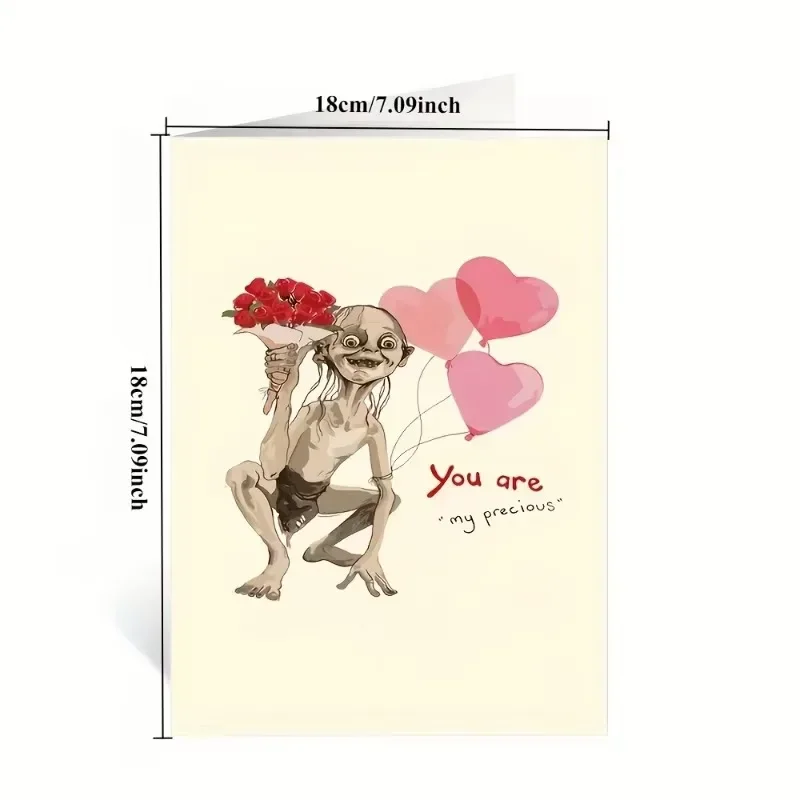 Tarjeta de felicitación de cumpleaños divertida, regalos del Día de San Valentín, tarjeta decorativa, postales únicas, texto divertido, tarjeta doblada con sobres, 1 Uds.