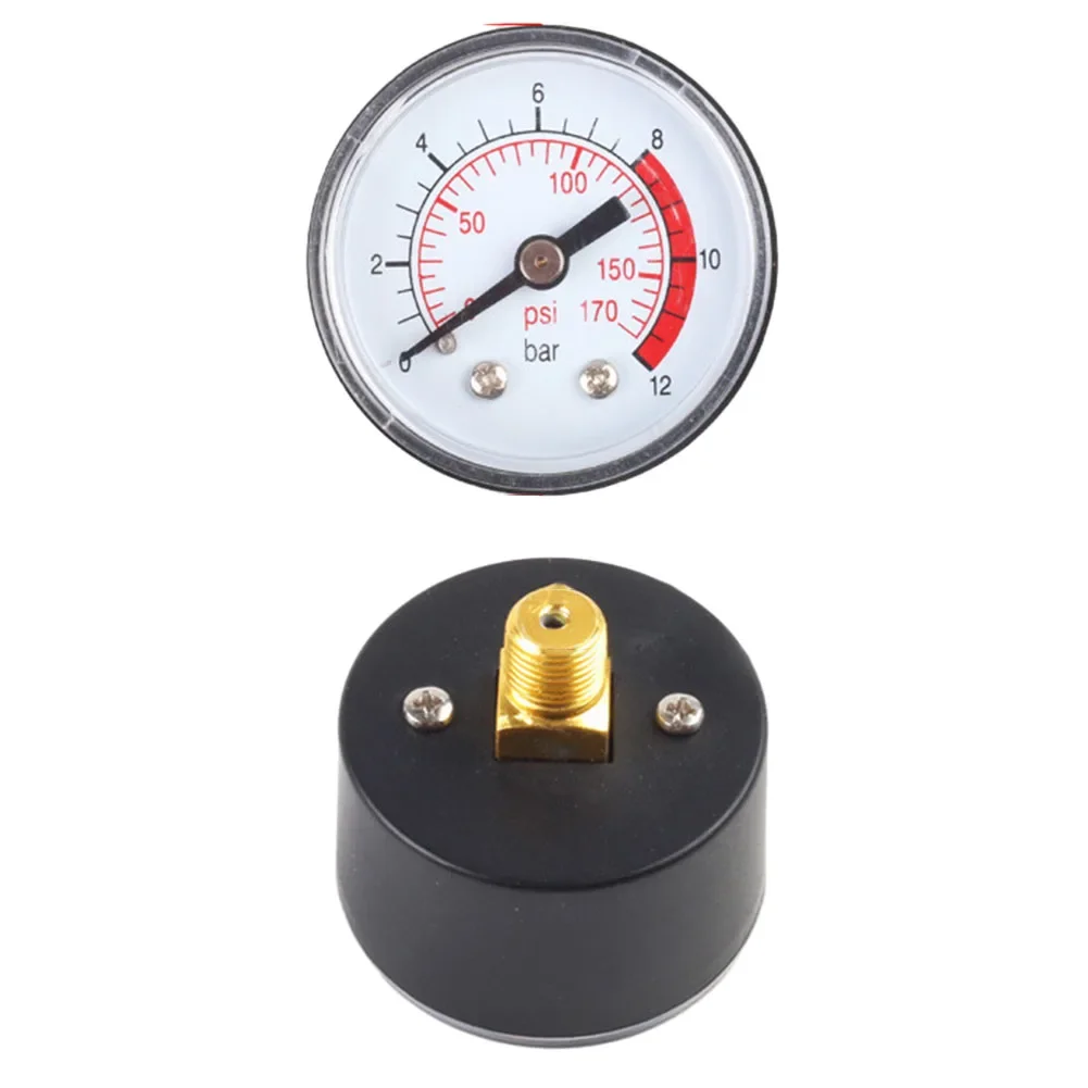 มาตรวัดแรงดันน้ำมันไฮดรอลิกสำหรับคอมเพรสเซอร์1ชิ้น0-12Bar/0-170PSI