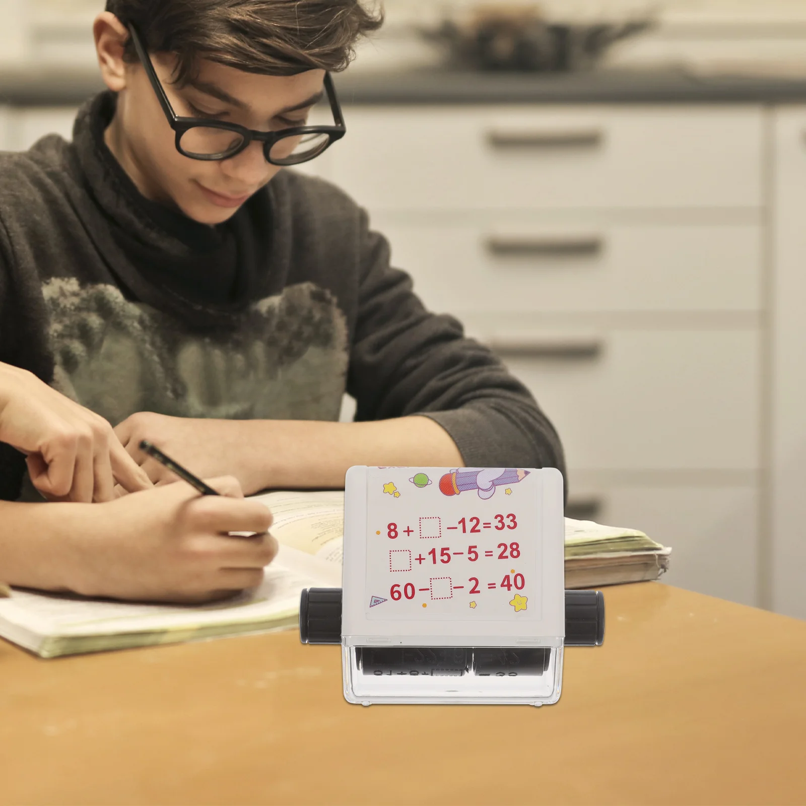 Sellos de enseñanza para niños, rodillo de juguete de aprendizaje para estudiantes, adición y resta de números