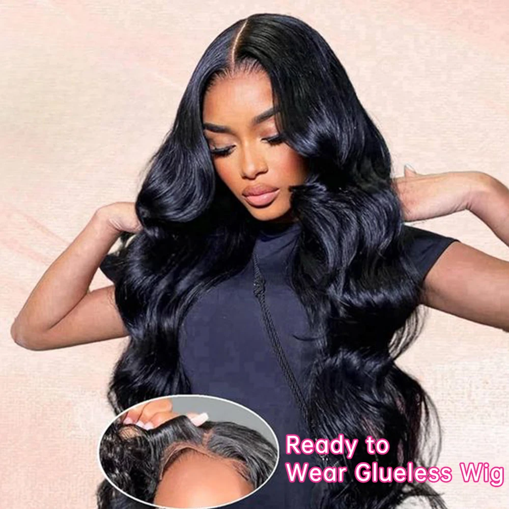 

32 Inch Glueless Wig Human Hair Ready To Wear Body Wave Human Hair Wigs 4x4 Lace Pre-Cut Glueless Wig Human Hair With Baby Hair