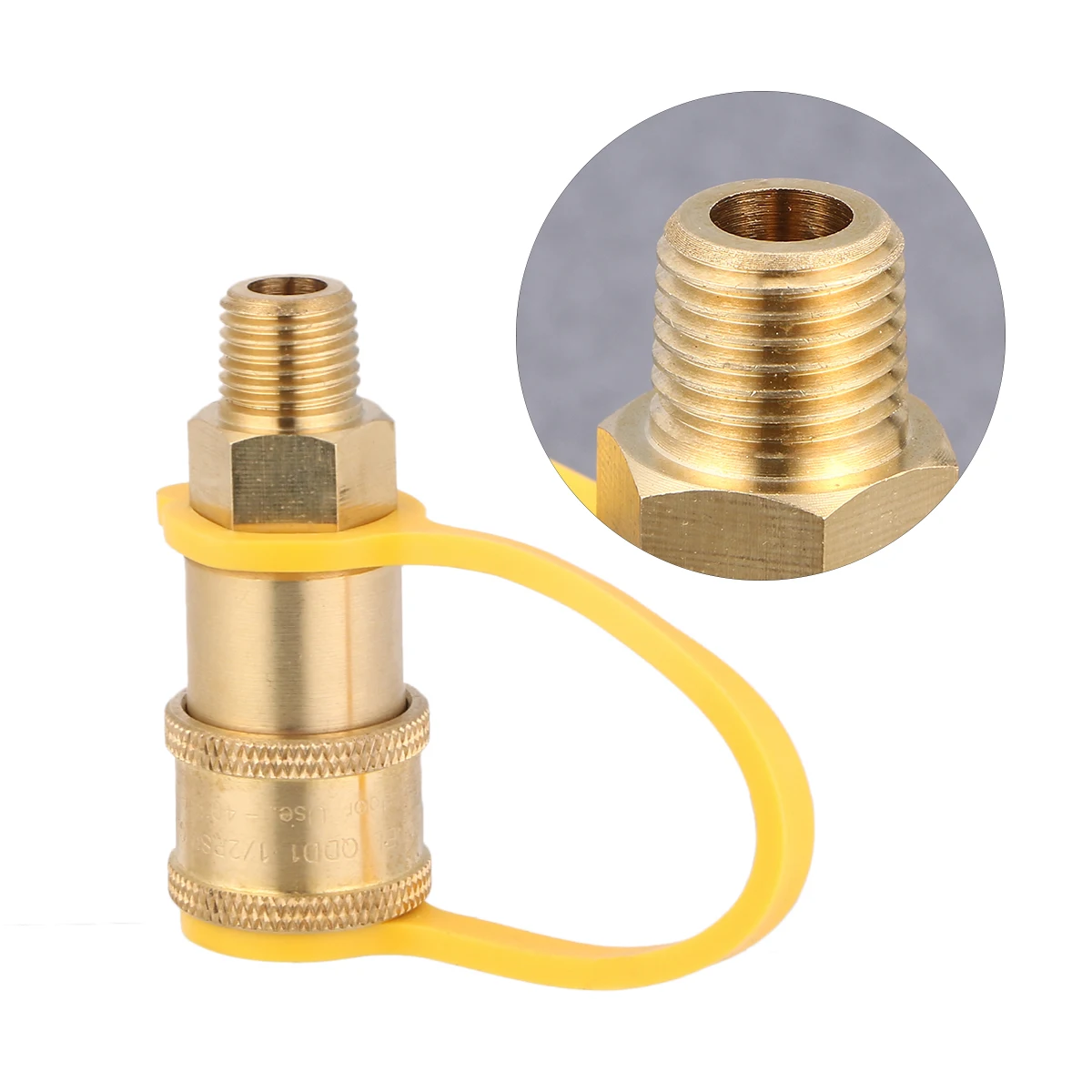 

Quick Conversion Connector Propane Regulator Ball Shutoff Spherical 1/4 Inch Golden