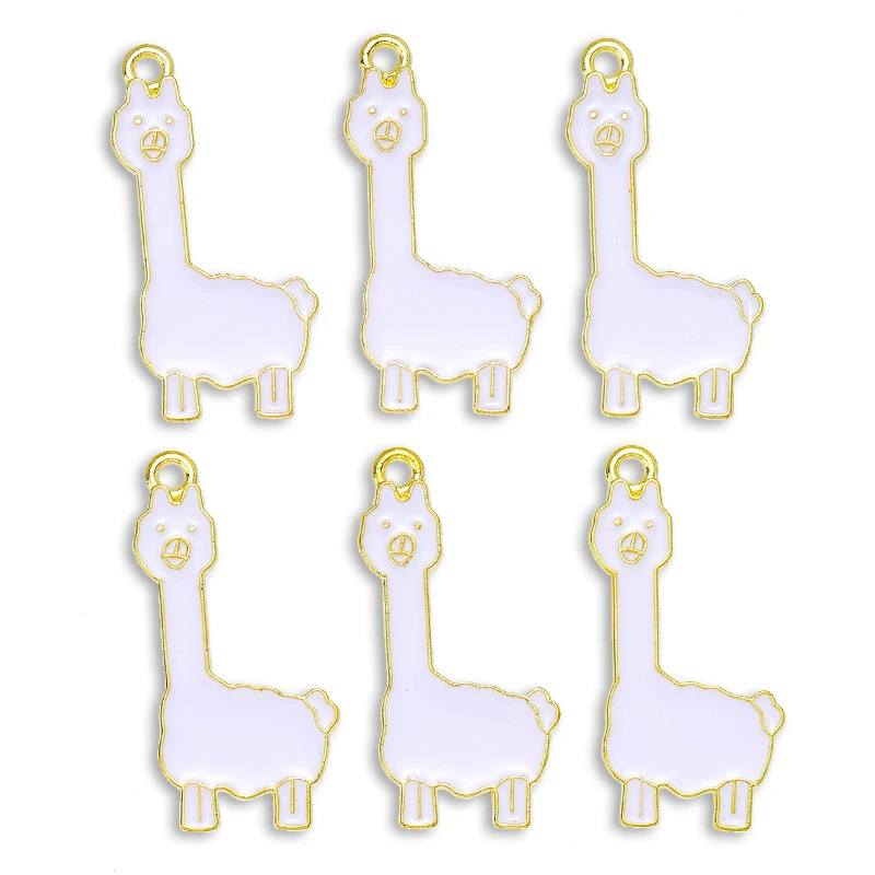 20 stuks populaire cartoon alpaca konijn kikker eend email legering hanger charme voor paar meisje armband ketting diy sieraden maken