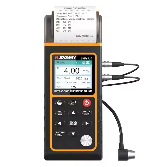 Sndway Ultrasonic Thickness Gauge Plastic Glass Ceramics Metal Steel Plate Stainless Steel Pipe Wall Thickness TesterSW-6530