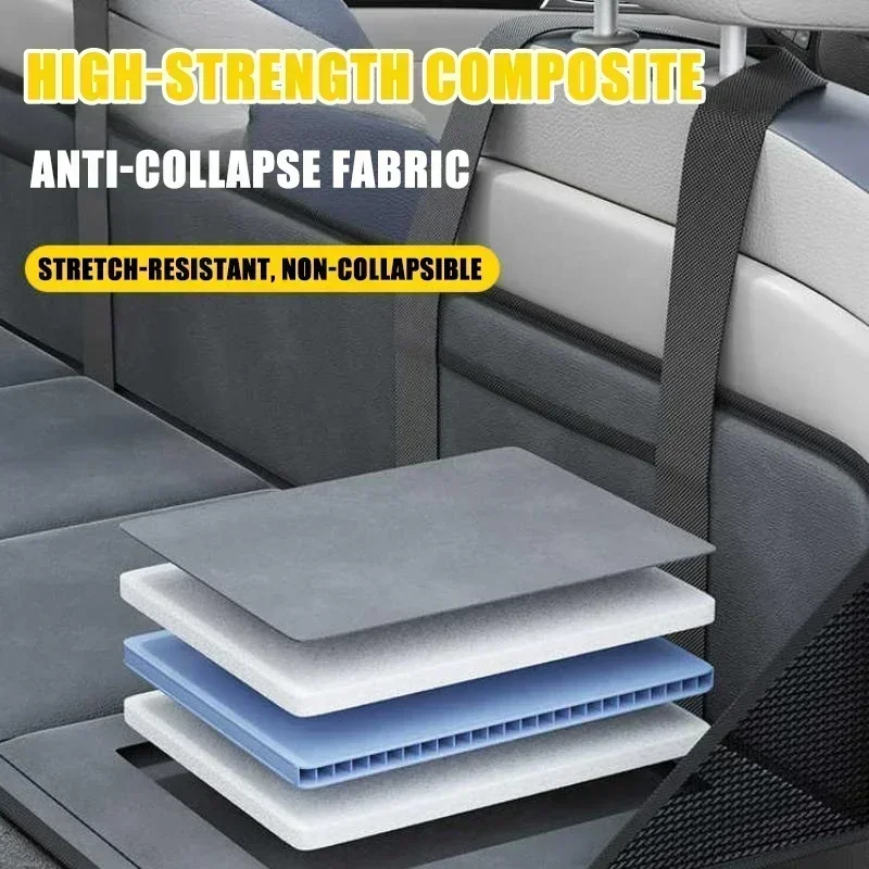 Universally Car Bed Sleeping Mat SUV Rear Seat Extension Board Folding Travel Camping Mattress Trunk Sleep Comfort Head Guard