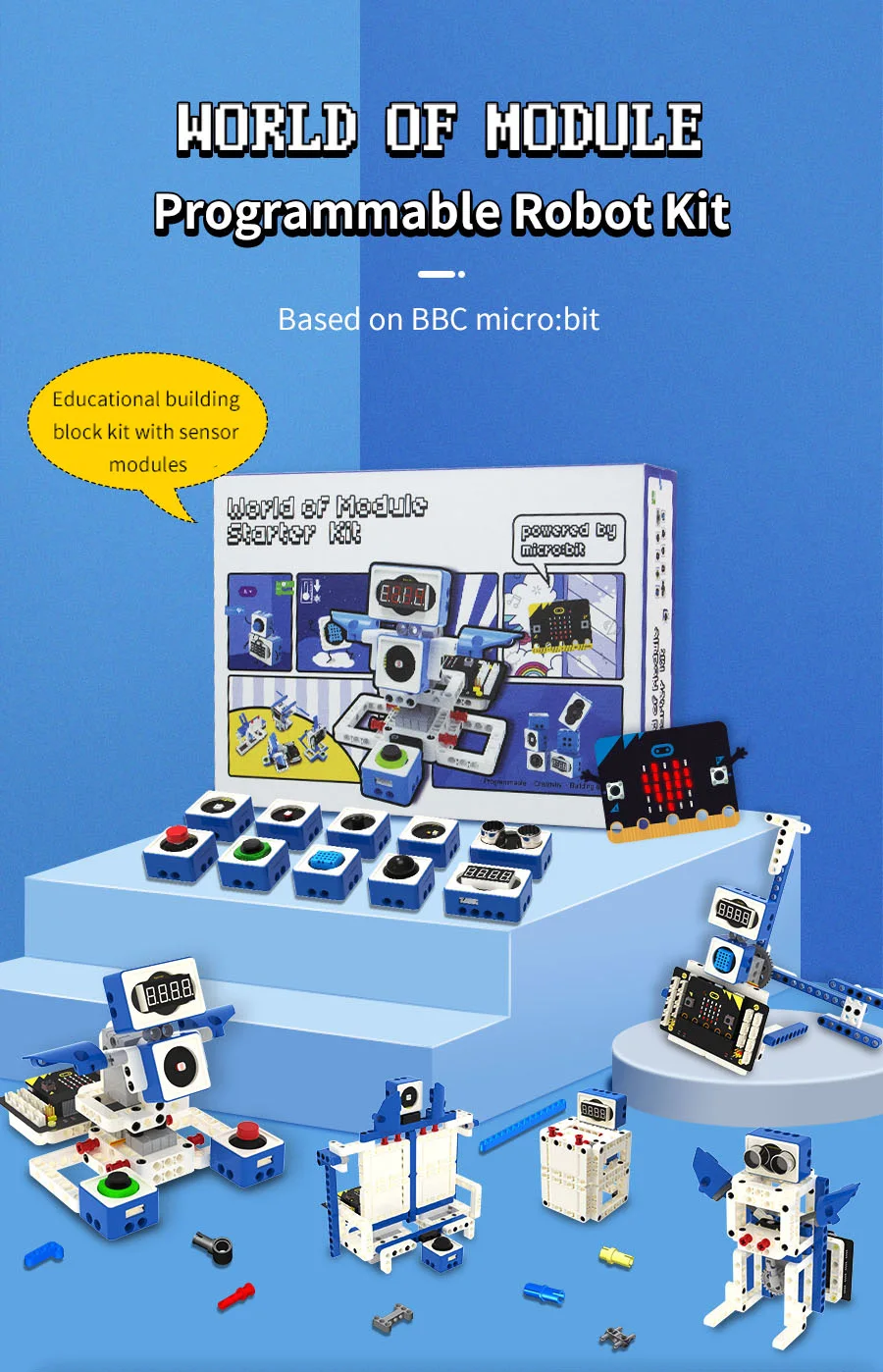 Micro bit V2 Sensor Modul Kit für Kinder Codierung Stamm Bildung Unterstützung Makecode Python programmier bare Spielzeug elektronische DIY-Projekte – Detail 2